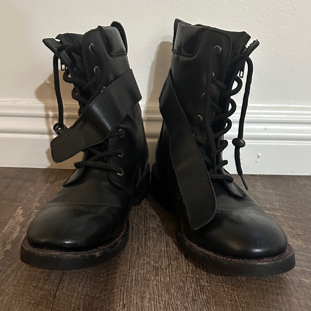 Nik Kacy Black Combat Boots